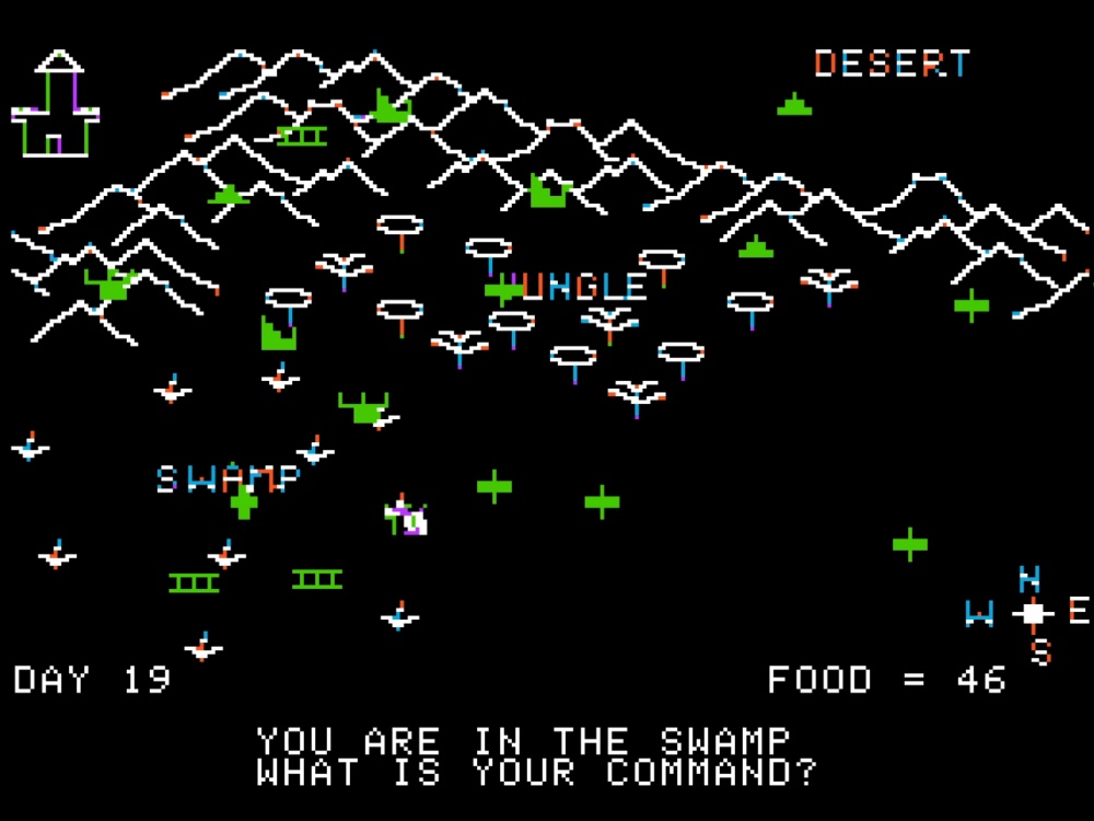 Gameplay of Wilderness Campaign for Apple II